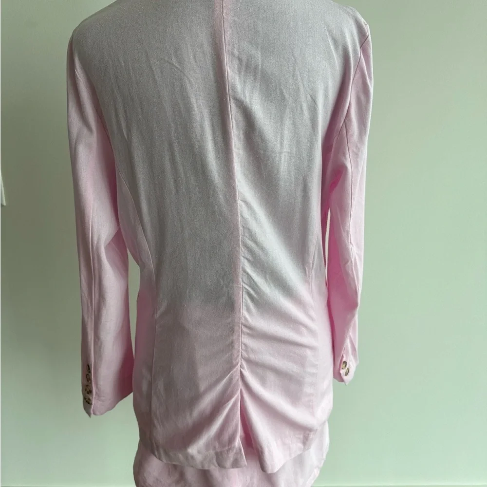 Gianni Bini Pink Linen Blazer and Skirt